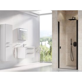 Chrome CSD1-80 zuhanyajtó fekete+transparent