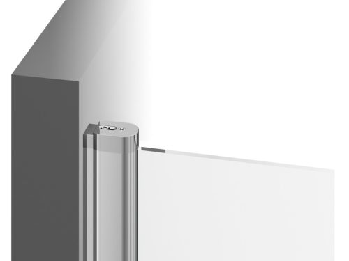 Chrome CSD1-80 zuhanyajtó fekete+transparent