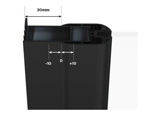 Chrome CSDL2-100 zuhanyajtó fekete+transparent
