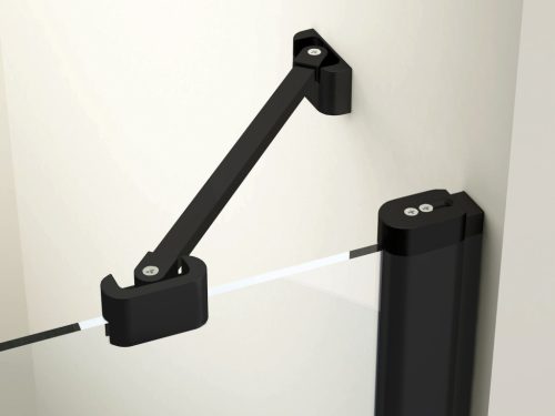 Chrome CSD2-110 zuhanyajtó fekete+transparent