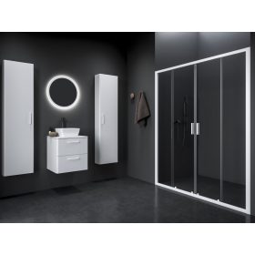 Blix II NBLDP4 130 zuhanyajtó matt fehér+transparent