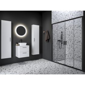 Blix II NBLDP4 200 zuhanyajtó fekete+transparent