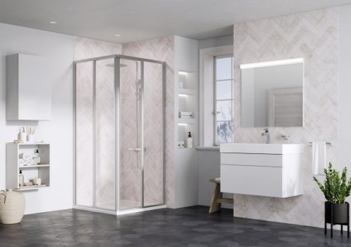 Ravak Supernova SRV2-90 195 S zuhanykabin szatén+transparent 14V70UO2Z1