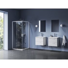 Blix II NBLRV2 80x80 zuhanykabin matt fehér+transparent