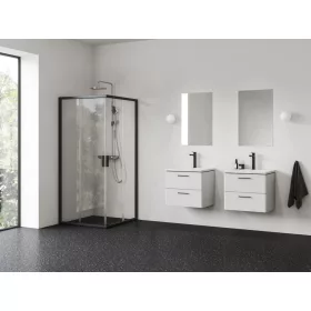 Blix II NBLRV2 90x90 zuhanykabin fekete+transparent