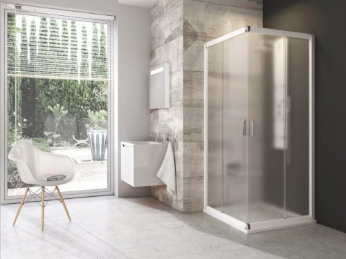 Ravak Blix BLRV2 80x80 zuhanykabin fehér+grape 1LV40100ZG