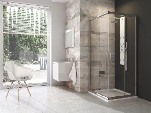Ravak Blix BLRV2 90x90 zuhanykabin krómhatású+transparent 1LV70C00Z1