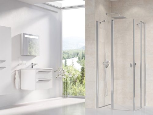 Ravak Chrome CRV2-80 zuhanykabin (krómhatású+transparent) 1QV40C00Z1