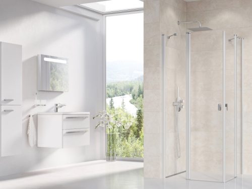 Ravak Chrome CRV2-80 zuhanykabin (szatén+transparent) 1QV40U00Z1