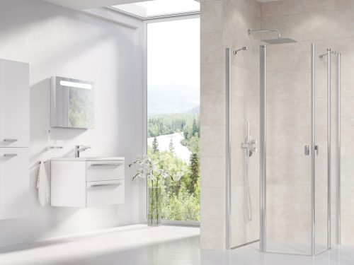 Ravak Chrome CRV2-90 zuhanykabin (krómhatású+transparent) 1QV70C00Z1