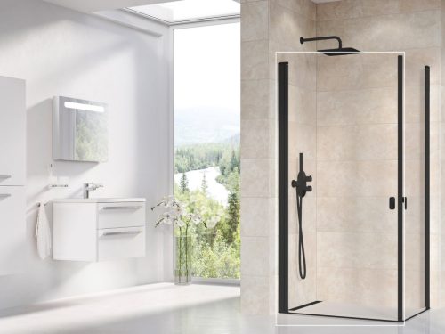 Chrome CRV1-100 zuhanyajtó fekete+transparent