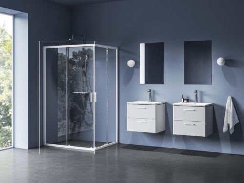 Blix II NBLRV2K 100 zuhanykabin matt fehér+transparent