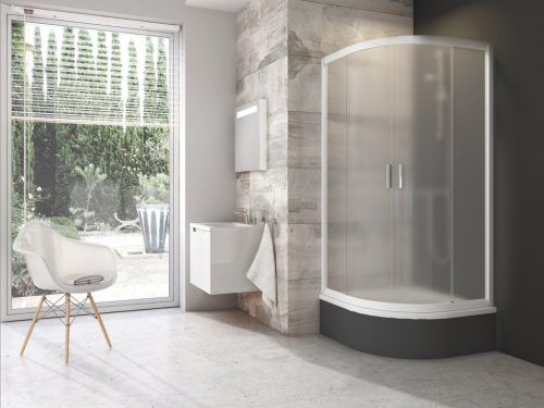Ravak Blix BLCP4 80x80 SABINA zuhanykabin fehér+grape 3B240140ZG
