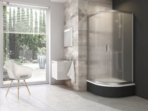 Ravak Blix BLCP4 80x80 SABINA zuhanykabin szatén+grape 3B240U40ZG