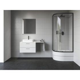 Blix II NBLCP4 Sabina 80x80 zuhanykabin fekete+transparent