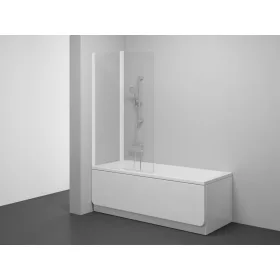 CVS2-100 bal kádparaván matt fehér+transparent