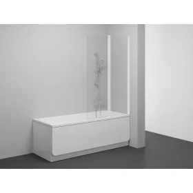 CVS2-100 bal kádparaván matt fehér+transparent