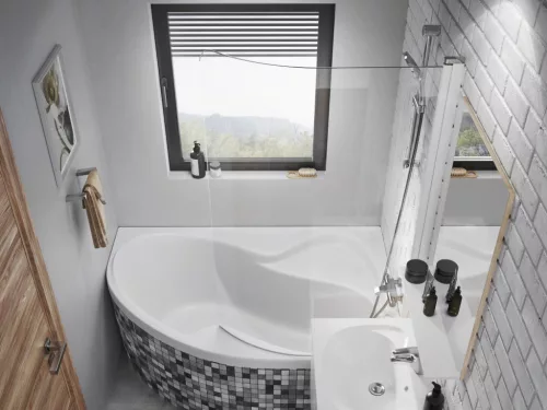 Ravak Rosa CVSK1 140/150 jobb kádparaván fehér+transparent 7QRM0100Y1