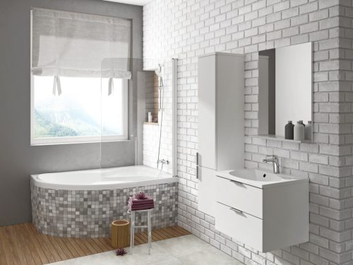 Ravak Rosa CVSK1 140/150 jobb kádparaván fehér+transparent 7QRM0100Y1