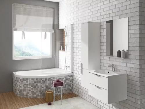 Ravak Rosa CVSK1 140/150 jobb kádparaván fehér+transparent 7QRM0100Y1