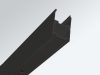 Ravak Nexty NPSS-100 fix oldalfal fekete+transparent 90OA0300Z1