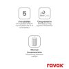 Ravak Supernova APSS-90 fix oldalfal 198 szatén+transparent 94070UR2Z1
