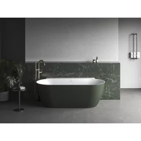   Ravak Freedom Wall II Tec 170x87, akrilkád, Grey Green/fehér, fehér lefolyó CC71200000