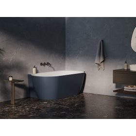   Ravak Freedom Corner II Tec 175x86 jobb, akrilkád, Deepsea Blue/fehér, fehér lefolyó CC81400000