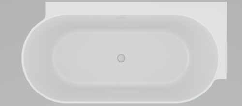 Ravak Freedom Corner II Tec 175x86 jobb, akrilkád, Deepsea Blue/fehér, fehér lefolyó CC81400000