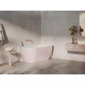   Ravak Freedom Corner II Tec 175x86 jobb, akrilkád, Alabaster Pink/fehér, fehér lefolyó CC81600000