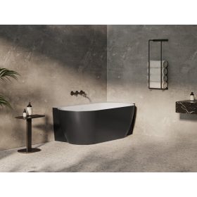   Ravak Freedom Corner II Tec 175x86 jobb, akrilkád, fekete/fehér, fekete lefolyó CC81700000