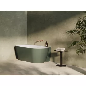   Ravak Freedom Corner II Tec 175x86 bal, akrilkád, Grey Green/fehér, fehér lefolyó CC91200000