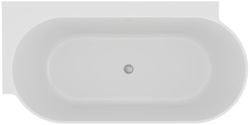 Ravak Freedom Corner II Tec 175x86 bal, akrilkád, Alabaster Pink/fehér, fehér lefolyó CC91600000