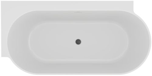 Ravak Freedom Corner II Tec 175x86 bal, akrilkád, fekete/fehér, fekete lefolyó CC91700000