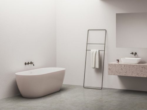Ravak Freedom O Tec 170x77 akrilkád, Alabaster Pink/fehér szabadonálló, fehér lefolyó CD41600000