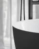 Ravak Freedom O Tec 170x77 akrilkád, fekete/fehér szabadonálló, fekete lefolyó CD51700000