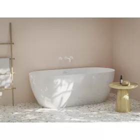   Ravak Freedom O Tec 170x77 akrilkád, matt fehér/fehér szabadonálló, fehér lefolyó CD61800000