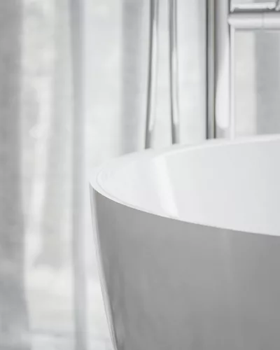 Ravak Freedom O Tec 170x77 akrilkád, matt fehér/fehér szabadonálló, fehér lefolyó CD61800000