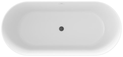 Ravak Freedom O Tec 170x77 akrilkád, fehér szabadonálló, fekete lefolyó CD81000000