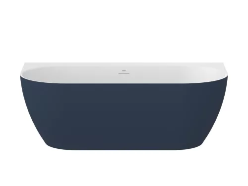 Freedom Wall Tec 170x87, akrilkád, Deepsea Blue/fehér, fehér lefolyó