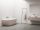 Freedom Wall Tec 170x87, akrilkád, Alabaster Pink/fehér, fehér lefolyó