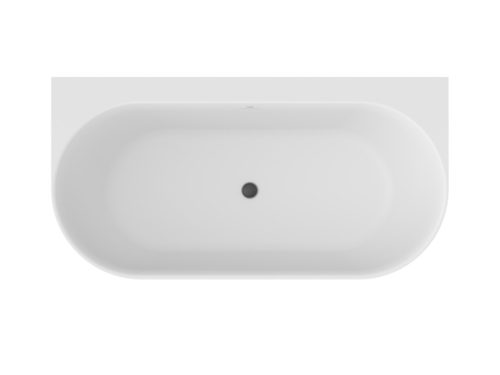 Freedom Wall Tec 170x87, akrilkád, Alabaster Pink/fehér, fehér lefolyó