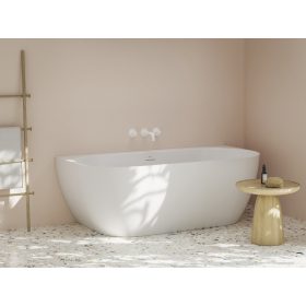   Freedom Wall Tec 170x87, akrilkád, matt fehér/fehér, fehér lefolyó