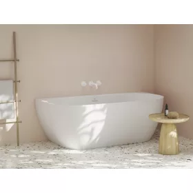   Freedom Wall Tec 170x87, akrilkád, matt fehér/fehér, fehér lefolyó