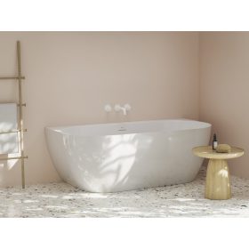 Freedom Wall Tec 170x87, akrilkád, fehér, króm lefolyó