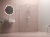 Walk-In Corner Set 110x80, zuhanykabin matt fehér+transparent