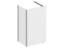 Walk-In Corner Set 120x80, zuhanykabin fekete+transparent