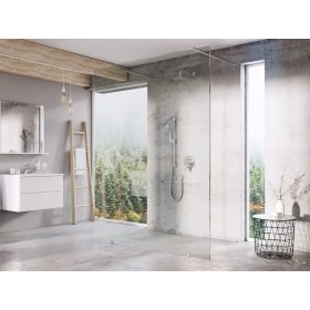 Walk-In Free Set 130, zuhanykabin krómhatású+transparent