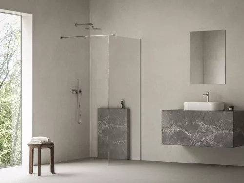 RAVAK Walk-In Air Wall 90 – Transparent üveg