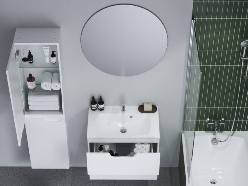 Ravak Classic II SB fürdőszobai szekrény 40 B fehér/fehér X000001472